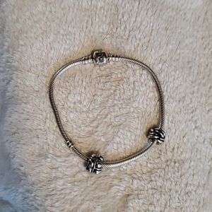 Pandora bracelet with two spacers